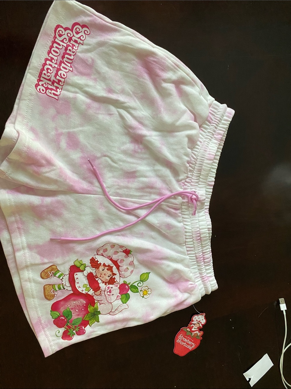 Strawberry Shortcake Pink Tie-Dye Lounge Shorts
